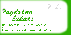 magdolna lukats business card